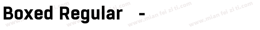 Boxed Regular 粗体字体转换